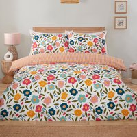 Lottie Floral Bedding Set - Orange / King