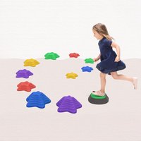 ZONEKIZ 11 Pieces Kids Stepping Stones, Balance Obstacle Course Sensory Play - Purple