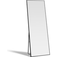 Livingandhome Iron Frame Full Length Mirror with Stand - Black
