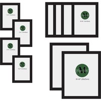 Assorted Photo Frames Set of 10 - Black - Black