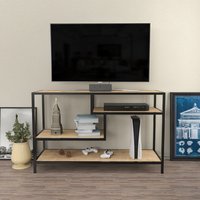Robbins Modern TV Unit - Sapphire Oak / Black