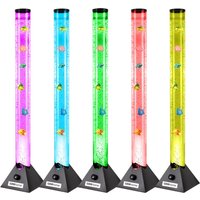 Fish Lamp 90cm Colour Changing LED Bubble Light - Black