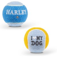 Pre-personalised Dog Ball Toy - Harley - Over 100 Options - Blue
