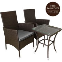 Jardi Rattan Bistro Set Brown - Brown
