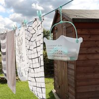 Plastic Hanging Peg Basket - Clear