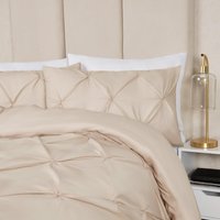 Highams, Highams Diamond Pintuck Duvet Cover with Pillowcase - Yellow / Single Highams, Highams Diamond Pintuck Duvet Cover with Pillowcase - Yellow / Single