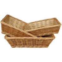Tapered Split Willow Tray - Brown / 14cm