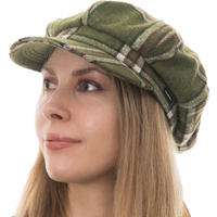 Tweed Baker Boy Cap Newsboy Hat Flat Cap Olive Tweed - Olive Tweed
