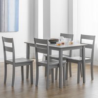 Kobe Rectangular Table and Chairs Set - Grey