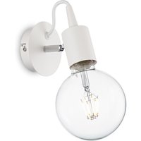 Edison 1 Light Wall Light White E27 - White