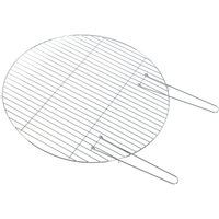 Metal BBQ Grill for Fire Bowl with Handles - Silver