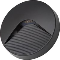 Outdoor Rounded Surface Brick Wall Light - Dark Grey