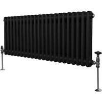 Traditional Column Radiators - Black / 7cm / 30cm / 101cm