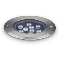 LED Outdoor Recessed Floor Decking Light - Steel / 14cm