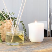 White Soy Wax Scented Candle - 130g - Coconut Lime - White