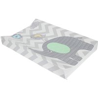 Anti-Roll Wedge Baby Changing Mat - Elephant Chevron Grey / Elephant Chevron With Grey