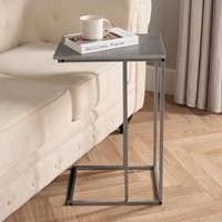 C Shape Marble Side Table - Grey