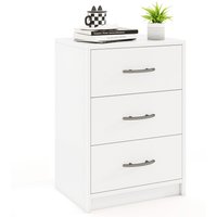 2-Drawer Modern Bedside Table - White