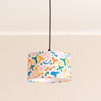 Abbie Bright Abstract Easy Fit Ceiling Light Shade and LED Bulb - Multi Colour