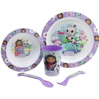 Gabby Dollhouse 5PC Breakfast Set Microwave Safe - Sky Blue