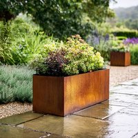 Pre Rusted Trough Planter 80cm x 30cm - Rust
