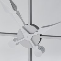 Celina Mirrored Wall Clock With Skeleton Design - Silver