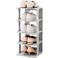4 Tier PP Shoe Rack - Greyish White