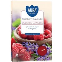 Set of 6 Scentedights Raspberry Lavender - Red