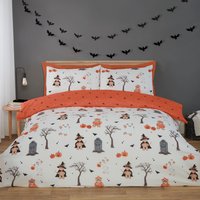 Buddy Bear Halloween Duvet Set - Natural / King