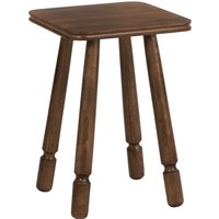 Olive Solid Wood Side Table - Hazel Brown