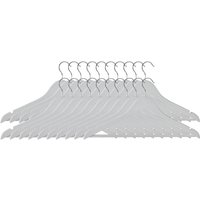 Set Of Twenty Matte White Clothes Hangers - White