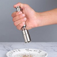 Set of 2 Manual Stainless Steel Grinders - Silver