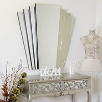 Chrysler All Glass Modern Classic Wall Mirror 100 x 100cm - Silver