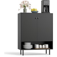 2-Door Kitchen Sideboard Buffet Cabinet - Black
