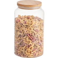 Eden & Willow Extra Large Wide Mouth Glass Storage Jar with Bamboo Lid - Clear / 4l