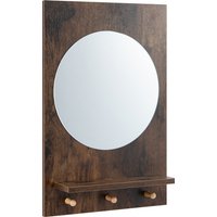 Costway Wooden Wall-Mounted Mirror with Wall Brackets & Expansion Screws for Entryway