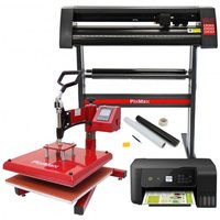 PixMax 38cm Swing Heat Press, Vinyl Cutter, Printer and Weeding Pack - Black