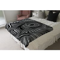 Woodcut Style On The Subject Of Human Soul Blanket - Black