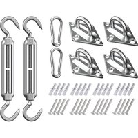 Stainless Steel Outdoor Patio Sun Shade Canopy Fixing Kit - Steel