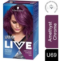 Schwarzkopf Live Intense U69 Amethyst Chrome Permanent Hair Dye - U69 Amethyst Chrome