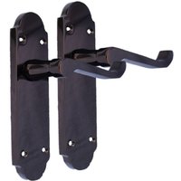 Epsom Door Handle Internal Latch Victorian Scroll Lever - Black Nickel - Black Nickel