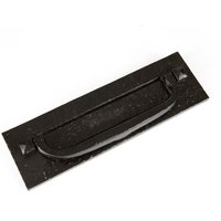 Antique Letter Plate with Knocker Black - Black