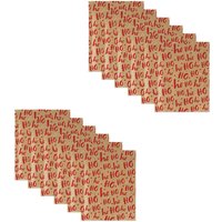 Christmas Padded Mailing Bags Bubble Envelopes HoHoHo Size D 20x27cm - Brown & Red / 2