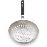 28cm Grill Wok with Folding Handle - Silver