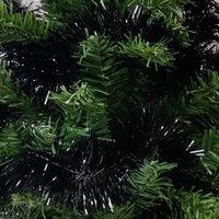 Black Christmas Tinsel Garland 2.7M Black Shiny Christmas Tree Tinsel - Black / 4