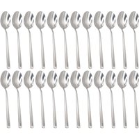 Tondo Stainless Steel Dessert Spoons - 21cm - Silver / 24