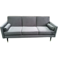 FurnitureboxUK, Hugo 3 Seater Velvet Upholstered Sofa Bed - Dark Grey FurnitureboxUK, Hugo 3 Seater Velvet Upholstered Sofa Bed - Dark Grey