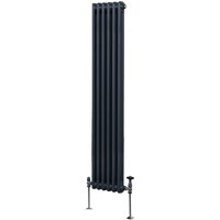 Traditional Column Radiators - Grey / 7cm / 180cm / 29cm