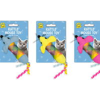Rattle Mouse Toy - Pink