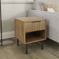 Nervata Lamp Table - Oak